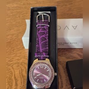 Women’s Purple Crystal-Accent Quartz Watch by Avon